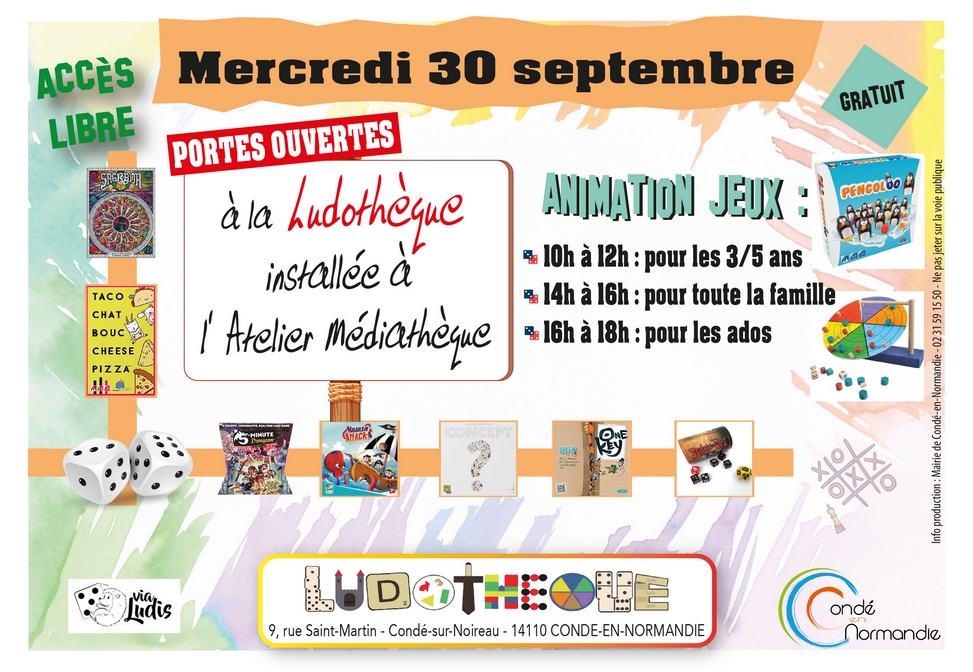 Mercredi 30 septembre – Journée découverte ludothèque