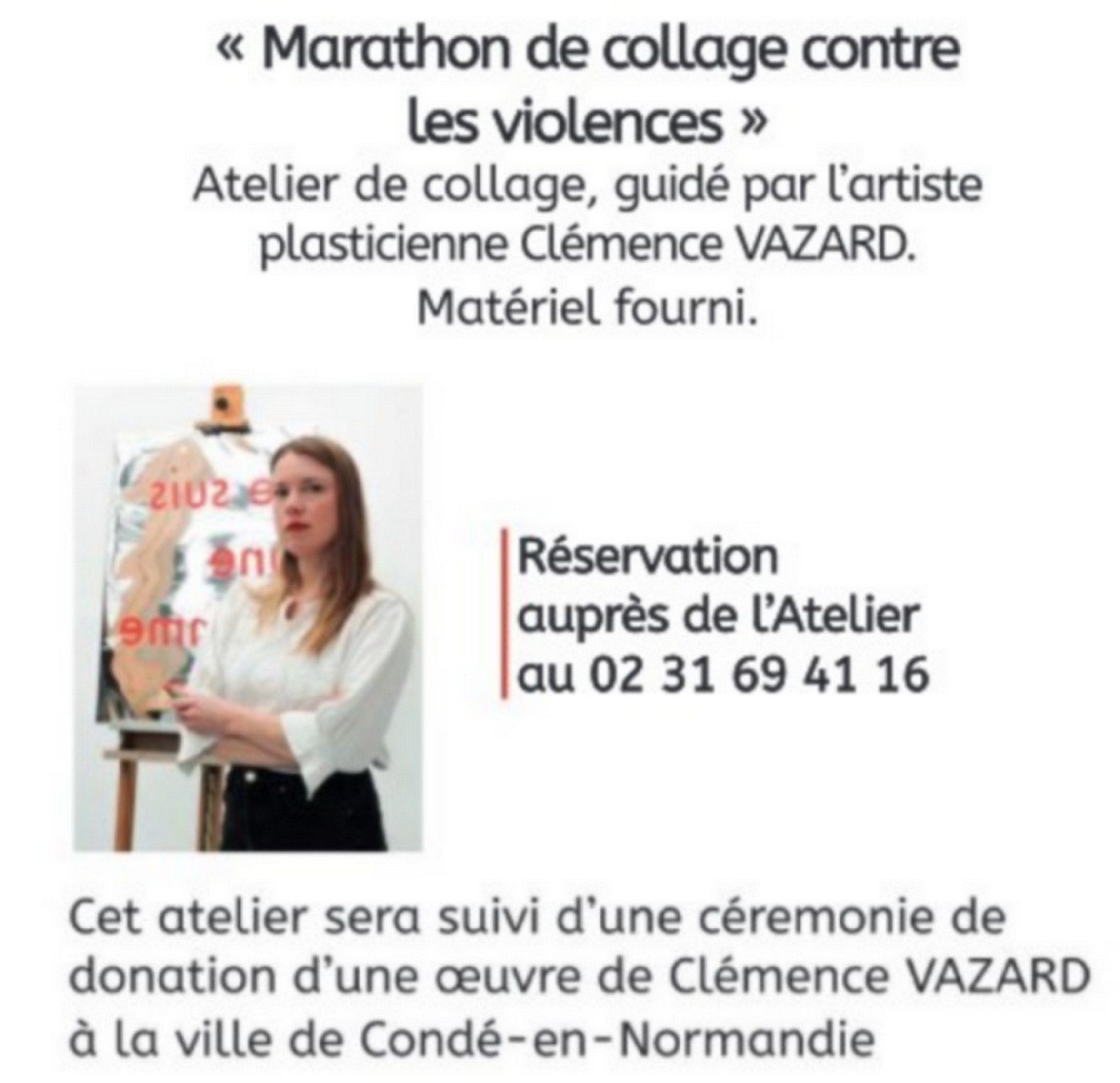Samedi 30 novembre – Marathon de collage contre les violences