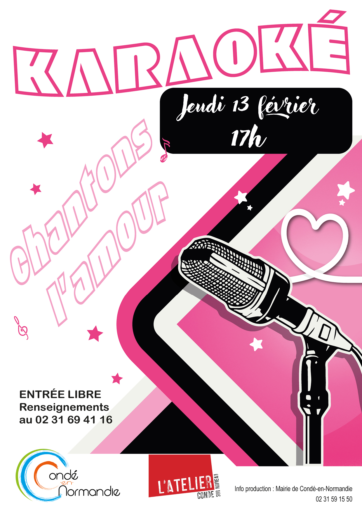 Mercredi 13 février – Karaoké “Chantons l’amour”