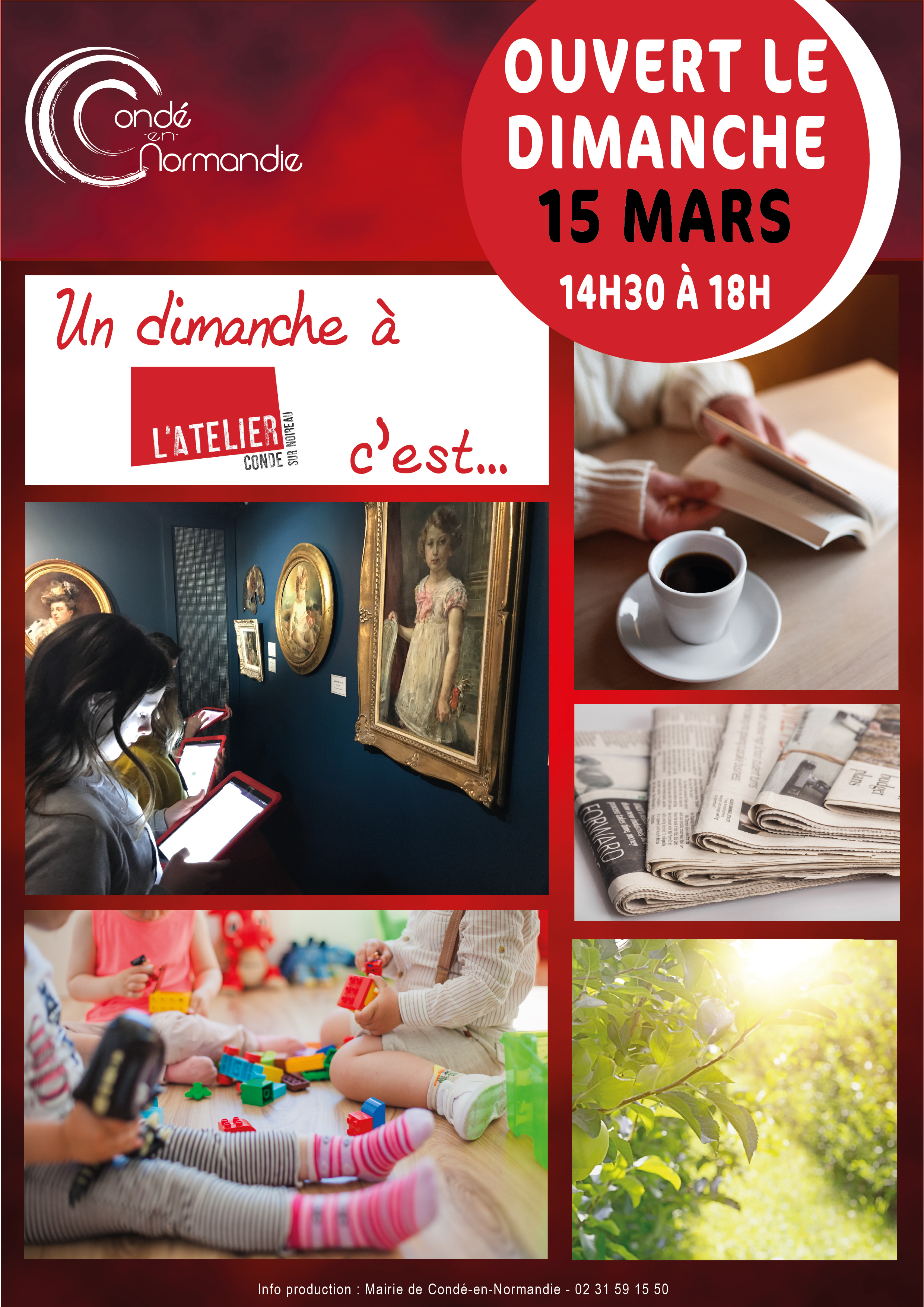 Dimanche 15 mars – Ouverture de l’Atelier